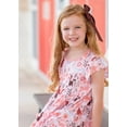 thumbnail image 2 of Millie Loves Lily Girls Coral Kitty 2-Pocket Dress, Big Girls,Size 10, 2 of 4