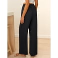 thumbnail image 7 of Yievot Wide Leg Pants for Women Loose Palazzo Travel Trousers with Pockets Drawstring Elastic Waist Summer Beach Vacation Pants, 7 of 7