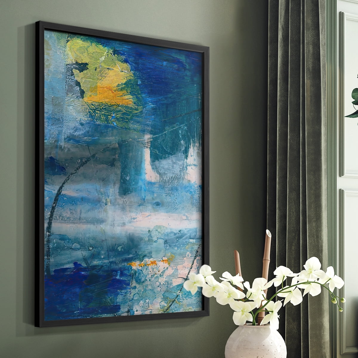 Spring Winds I in Black Solid Wood 8 x 10 Framed Print