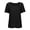 Black, variant on Luxtrada Womens Summer Tops Casual Square Neck Puff Short Sleeve T Shirts (Black,S)