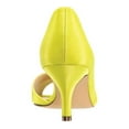 thumbnail image 4 of Nina Womens Contesa Satin Ankle Heels Yellow 8 Medium (B,M), 4 of 6
