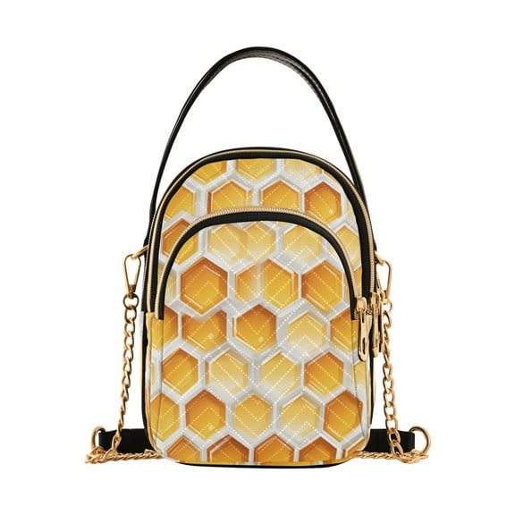 ALAZA Chain Crossbody Bags for Women Honey Shoulder Handbag Phone Purse