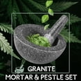 thumbnail image 2 of Granite Mortar and Pestle Set - Solid Granite Stone Grinder Bowl Holder 6.4 Inch For Guacamole, Herbs, Spices, Garlic, Kitchen, Cooking, Medicine, 2 of 8