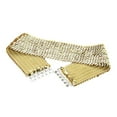 thumbnail image 2 of Naierhg Women's Cool Punk Sparkling Sequins Elastic Stretch Wide Waistband Waist Belt, 2 of 3