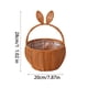 thumbnail image 3 of Cesta De Plástico Cesta de Pascua de plástico con forma de conejito de café, bolsa de almacenamiento para colgar en la pared, para flores, juguetes y decoración (marrón café) Rkxzt, 3 of 6