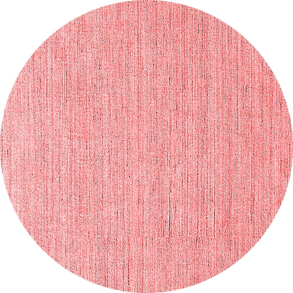 Ahgly Company Indoor Round Solid Red Modern Area Rugs, 3' Round