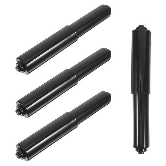 Toyvian 4Pcs Plastic Toilet Paper Roller Black Spring Loaded Bathroom Tissue Spindle