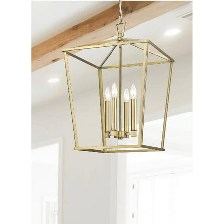 Lighting Favorites Farmhouse Inspired Large 25 H Warm Brass Open Geometric Lantern