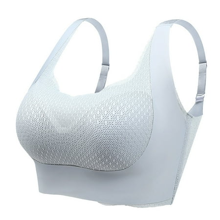 Mrat Clearance Bras for Plus Size Women Clearance Women Sports Lace Bra Wire-Free Underwear One-Piece Bra Everyday Underwear Adhesive Bra Strapless Sticky Invisible Push up L_11 Gray 4XL