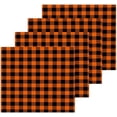 thumbnail image 2 of Halloween Buffalo Plaid Orange Washcloth 12x12in Set, 2 Pack Absorbent Cotton Towel Square Kitchen Dishes Towels, Soft Cleaning Face Hand Towel Fast Drying Wash cloth, 2 of 7