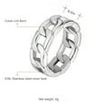 thumbnail image 3 of Chain Wedding Band 6.5mm Stainless Steel Men Women Ginger Lyne Collection, 3 of 5