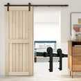 thumbnail image 2 of CCJH Sliding Barn Door Hardware Kit 7FT Track for Max 42" Wide Single Wood Door Easy Install, 2 of 4