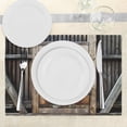 thumbnail image 3 of Ambesonne Antique Place Mats Set of 4, Rustic Rural Wood Door, Standard Size, Brown Orange, 3 of 6