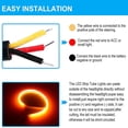 thumbnail image 4 of 1 Par Super Brillante Flexible DRL LED Tira De Señal De Giro Blanco Amarillo Secuencial Luces De Circulación Diurna Para Coches Faros Delanteros, 4 of 4