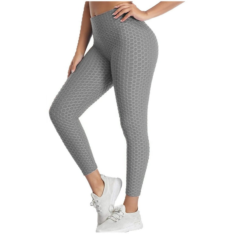 Kayannuo Yoga Pants with Pockets for Women Christmas Clearance Women's High  Waist Solid Color Tight Fitness Yoga Pants Nude Hidden Yoga Pants Gray 