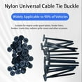 thumbnail image 3 of Nylon Universal Cable Tie Buckle for Car, Heavy Duty Self-Locking Zip Ties Holder with Pin and Button Design, Multipurpose UV Resistant Black Zipties for Car Daily Repair (100PCS), 3 of 8