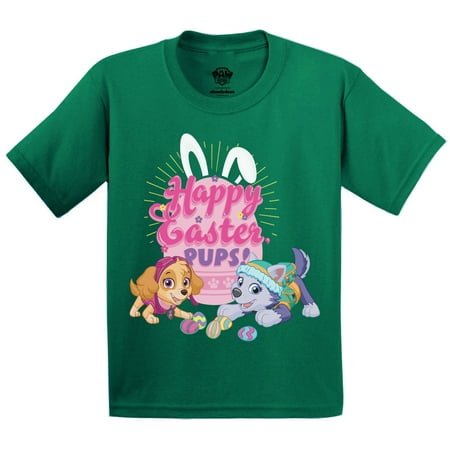 

Paw Patrol Shirt for Boys Girls Toddler - 3 4 5 Years Old - Happy Easter Pups Paw Patrol Tee