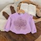 thumbnail image 3 of Tops de terciopelo para niñas, nuevo jersey de invierno de manga larga con cuello redondo, tops de flores con cuentas para niñas pequeñas, sudadera gruesa y cálida coreana, 3 of 5