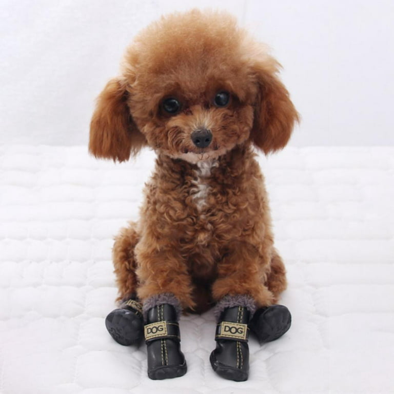 Warm Winter Little Pet Dog Boots Soft Anti-Slip Sole Paw
