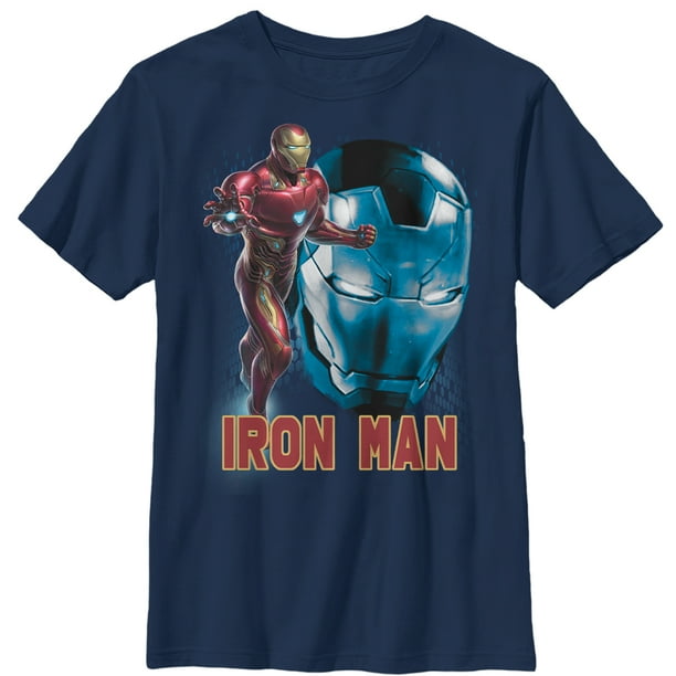 Marvel Boy S Marvel Avengers Endgame Iron Man Helmet T Shirt Walmart Com Walmart Com