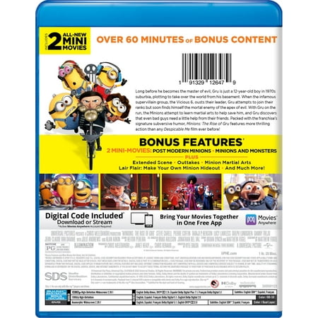 Minions: The Rise of Gru [Includes Digital Copy] [Blu-ray] [2 Discs] [2022]