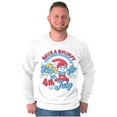 thumbnail image 5 of Retro Smurfs Cartoon 4th of July Long Sleeve TShirt Men Women Brisco Brands S, 5 of 6