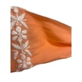 thumbnail image 5 of Talahi Indian Hand Embroidered Chikankari Peach Long Cotton Kurti, 5 of 7