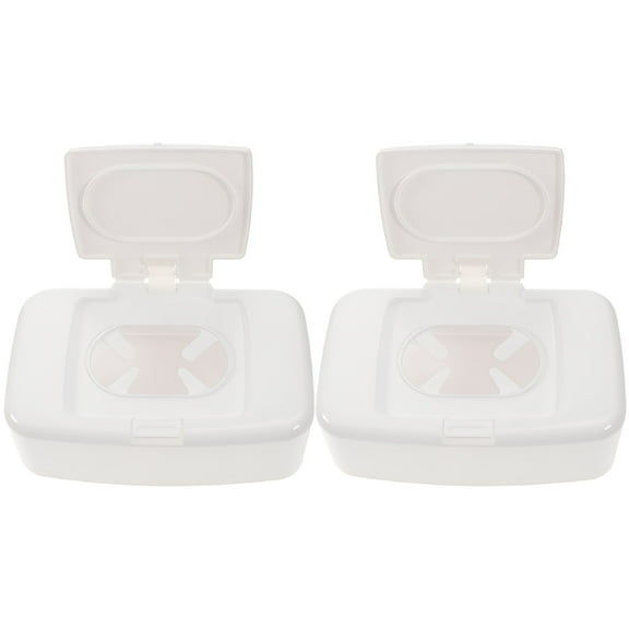 ACDANC 2 Pcs Storage Box Wipes Dispenser Portable Makeup Remover for Adults Travel Baby