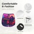 thumbnail image 6 of Lsque Western Style Dinosaur Printed Women's Running Shorts with Liner Pockets,Elastic Quick Dry Workout Athletic Gym Yoga Shorts,Womens High Waist Shorts-Small, 6 of 9