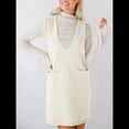thumbnail image 4 of Vestido Corto de Punto Liso Sin Mangas con Cuello en V y Bolsillos para Mujer Albaricoque S, 4 of 10