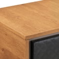 thumbnail image 6 of Coco Rustic Single Drawer Oak Wood and Leather Nightstand, 6 of 6