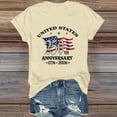thumbnail image 5 of Helii Independence Day 250th Anniversary USA Shirt Womens 4th of July 1776-2026 T-Shirts Patriotic Shirts American Flag Graphic Top Summer Tops Beige S, 5 of 5