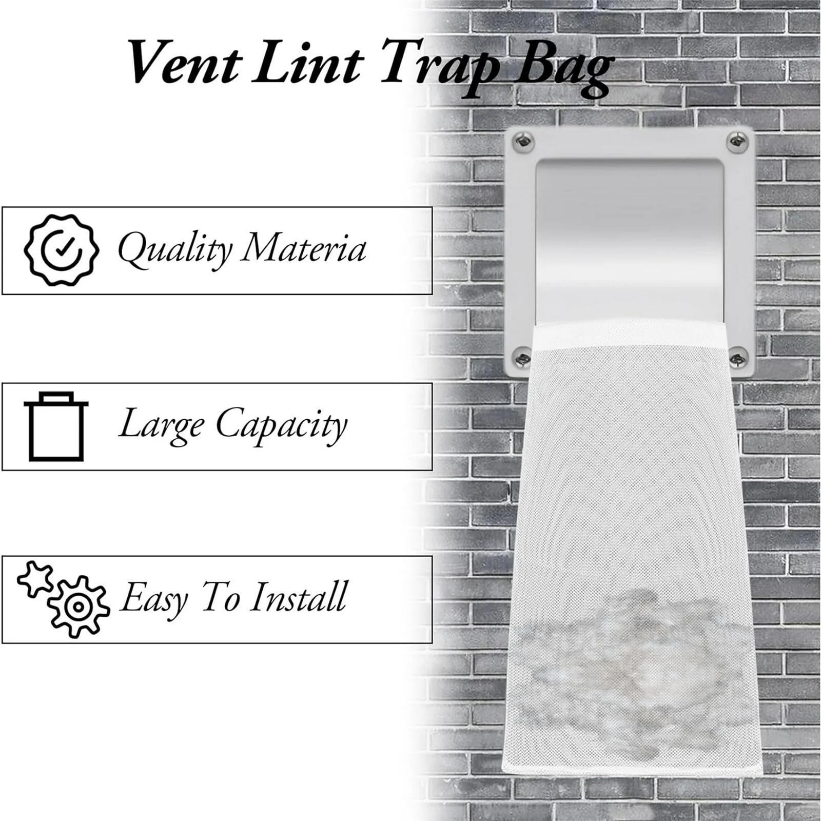 ZFSBZBS 6Pcs Dryer Vent Lint Catcher Bags, Lint Bag Catcher for Dryer Vent Outside
