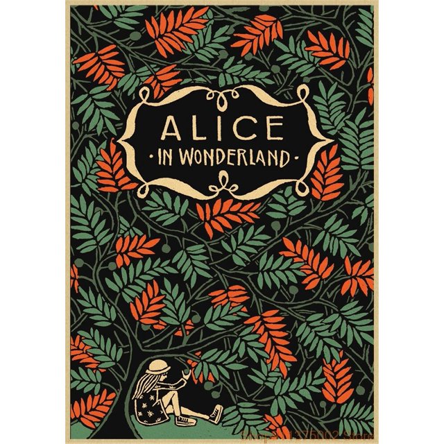 Póster de papel kraft Vintage de animación de cuento de hadas Alice, pegatinas de pared, impresiones para Bar y decoración del hogar