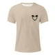 thumbnail image 3 of Camisas de Manga Larga para Hombres Imprimir Casual Cuello Redondo Blusa de Manga Corta, Camisas de Lino para Hombres, 3 of 4