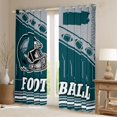thumbnail image 2 of jejeloiu Football Game Black Out Curtains,Kids Ball Games Curtains Pack of 2 (42x63 Each) For Rugby Boys, 2 of 6