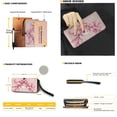 thumbnail image 2 of TSOVTHRID Skull Cherry Blossom Print Handbag and Wallet Set Womens Top Handle Handbag Satchel with Matching Wristlet Wallet Waterproof Leather Pink Tote Bag Shoulder Bag, 2 of 7