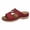 Red, variant on Hurxie Wedge Sandals for Women Comfortable: Slip On Sandals Women Dressy Summer Flat Sandals Beige 9