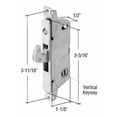 thumbnail image 2 of Adams Rite E2009 1/2" Wide Round End Face Plate Mortise Lock for Doors- Vertical Keyway, 2 of 5