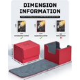 thumbnail image 3 of shiyou-120+ MTG Card Deck Box for Trading Cards (B, Red), 3 of 4