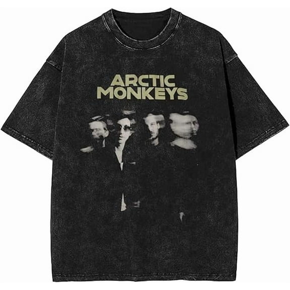Arctics Vintage Washed Print Shirt Monkeys Merch Tshirt Loose Fashion Tee For Women Men