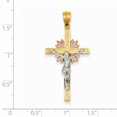 thumbnail image 3 of 14K Tri-Color Crucifix Pendant (42 X 20) Made In United States c3906, 3 of 3