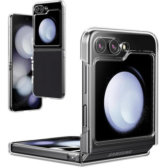 Case for Samsung Galaxy Z Flip 5, Galaxy Z Flip 5 Phone Case Clear, Hard PC Back Bumper Protective Shockproof Scratch Resistant Case for Samsung Galaxy Z Flip5 5G 2023 (Crystal Clear)