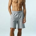 thumbnail image 6 of Colevkie Men's Casual Cotton Shorts with Drawstring Pockets Running Jogging Gym Solid Color, 6 of 7