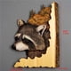 thumbnail image 4 of Tallado De Animales Artesanía Madera De Pino Colgantes Tallados De Animales Exquisita Decoración De Pared De Animales Tallados 3D Animal Tallado Hecho A Mano Para La Decoración De La Sala De Estar Serendint HA027464-01, 4 of 6