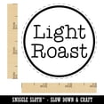 thumbnail image 2 of Light Roast Coffee Label Self-Inking Rubber Stamp Ink Stamper - Blue Ink - Small 3/4 Inch, 2 of 7