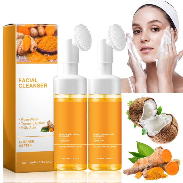 Limpiador facial MAROJEIF con cúrcuma y miel para toda la piel, 2 unidades