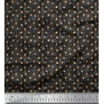 thumbnail image 1 of Soimoi Black Poly Georgette Fabric Oaknut Fruits Fabric Prints By Yard 42 Inch Wide, 1 of 3