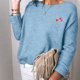 thumbnail image 4 of Puntoco Suéter Jersey De Color Sólido para Mujer Suéter De Amor En El Pecho Suéter De Cuello Redondo Liquidación De Navidad Puntoco Puntoco-910, 4 of 7
