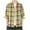 Yellow, variant on Mens Flannel Shirts Classic Yellow Plaid Shirts Cotton Long Sleeve Casual Regular Fit Button Down Blouse Yellow 2XL